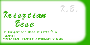 krisztian bese business card